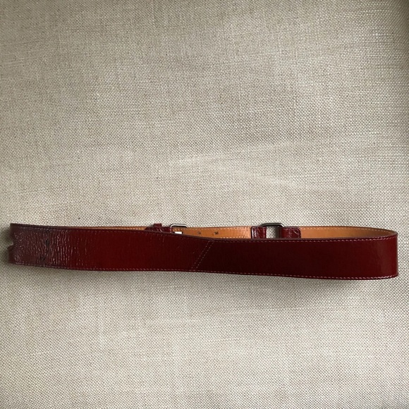Dries Van Noten Belt Patent Leather Two Buckles S